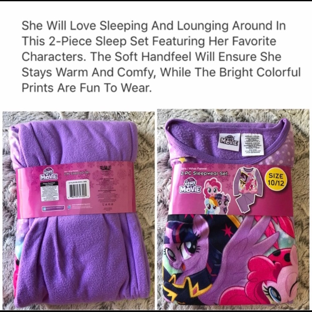 Unicorn/My Lil Pony 4PC Set Sz: 10/12 NWT Z3 - Picture 7 of 7